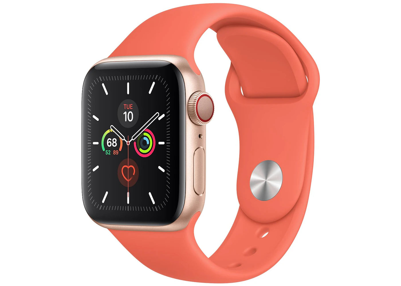 Apple Watch Series 5 GPS + Cellular 40mm Gold Aluminum with Clementine Sport Band A2094