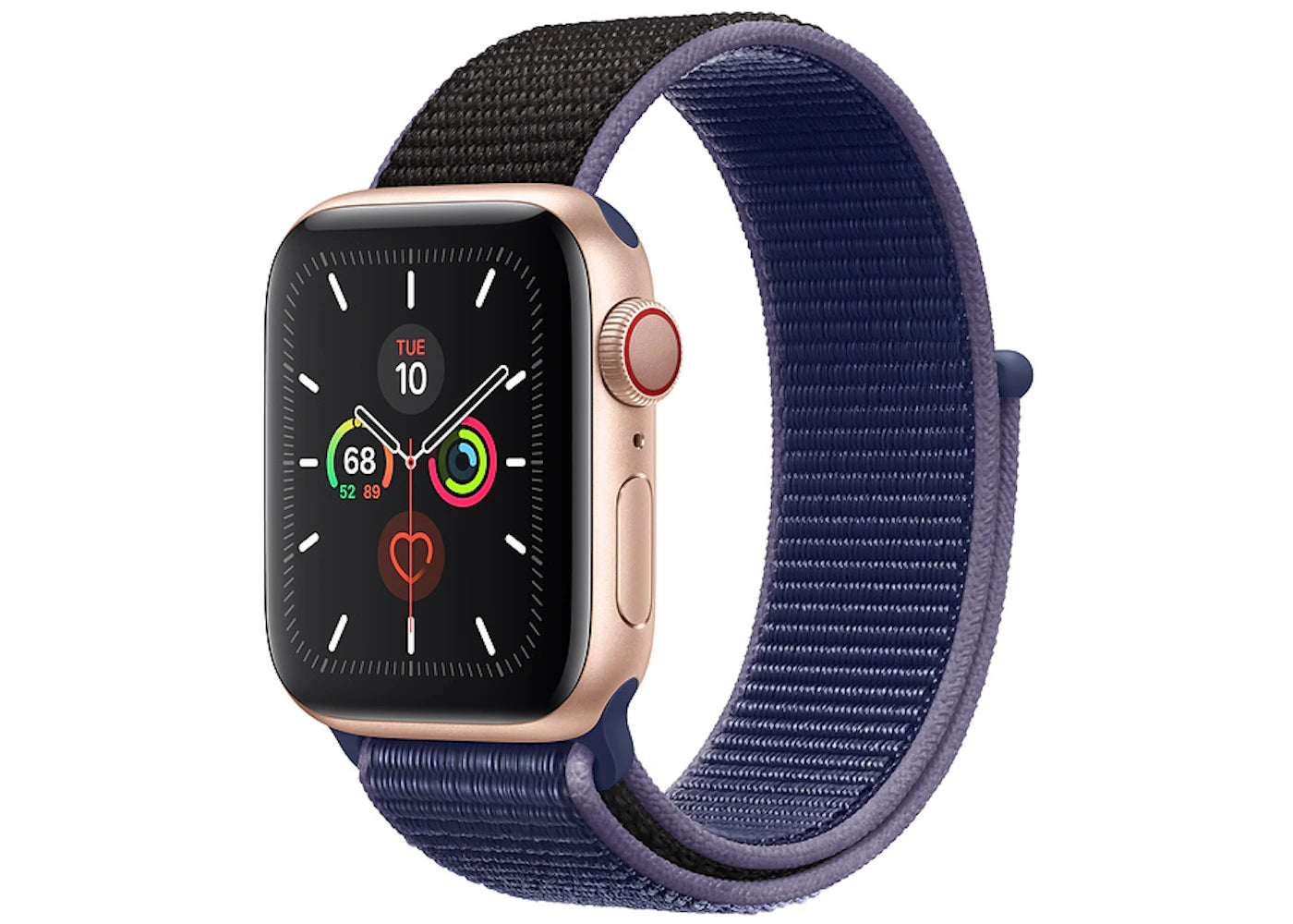 Apple Watch Series 5 GPS + Cellular 40mm Gold Aluminum with Midnight Blue Sport Loop A2094
