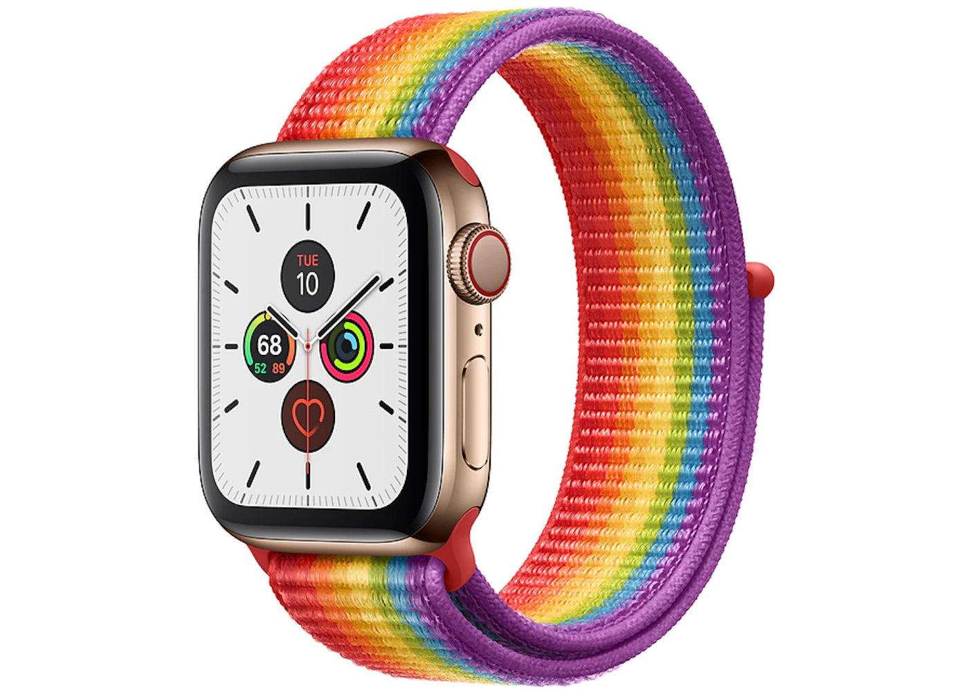 Apple Watch Series 5 GPS + Cellular 40mm Gold Stainless Steel with Pride Sport Loop A2094