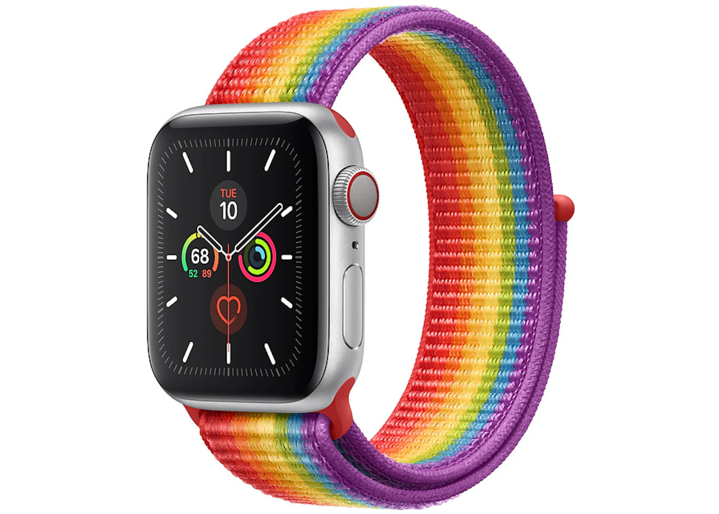 Apple Watch Series 5 GPS + Cellular 40mm Silver Aluminum with Pride Sport Loop A2094