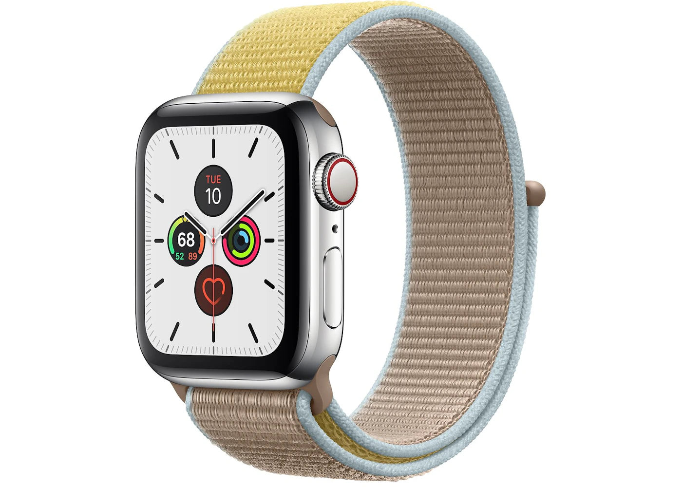 Apple Watch Series 5 GPS + Cellular 40mm Stainless Steel with Camel Sport Loop A2094