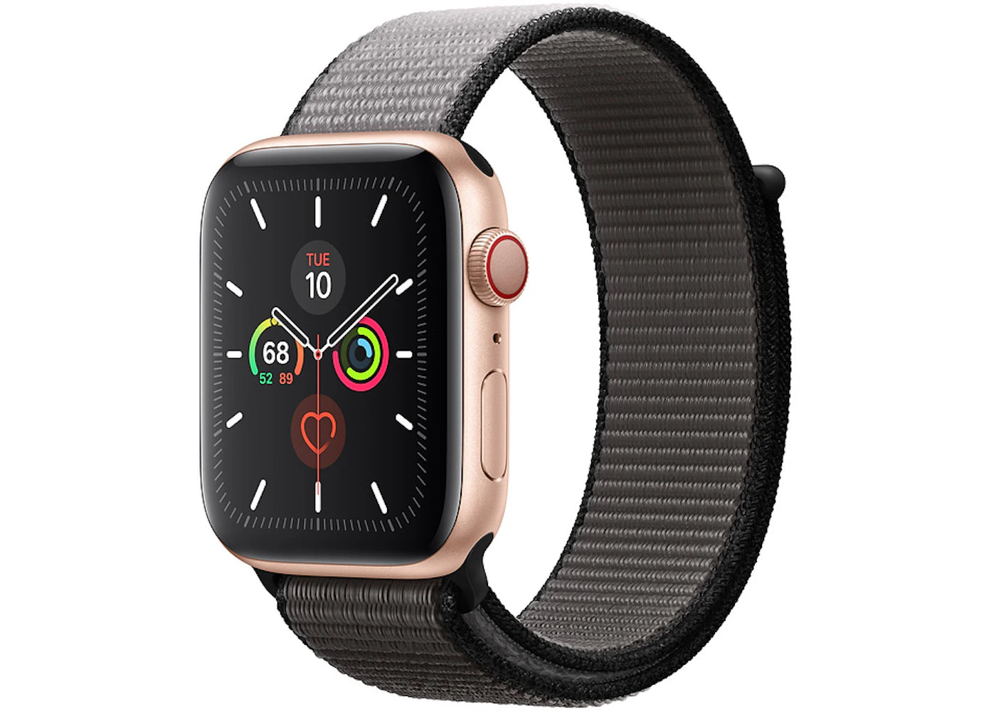 Apple Watch Series 5 GPS + Cellular 44mm Gold Aluminum with Anchor Gray Sport Loop A2095