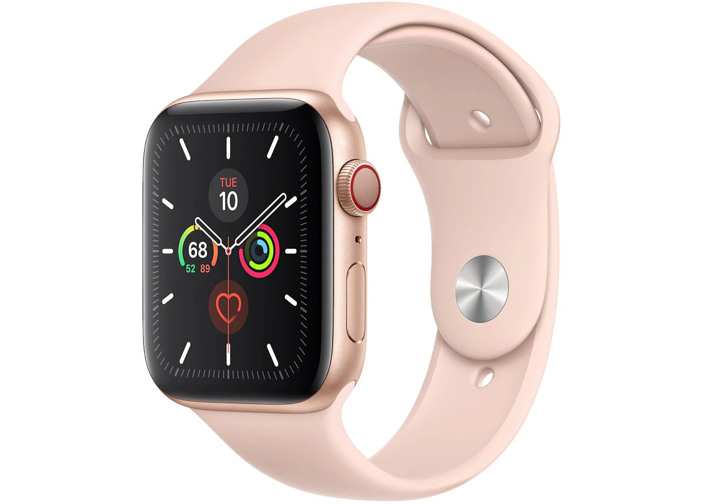 Apple Watch Series 5 GPS + Cellular 44mm Gold Aluminum with Pink Sand Sport Band A2095
