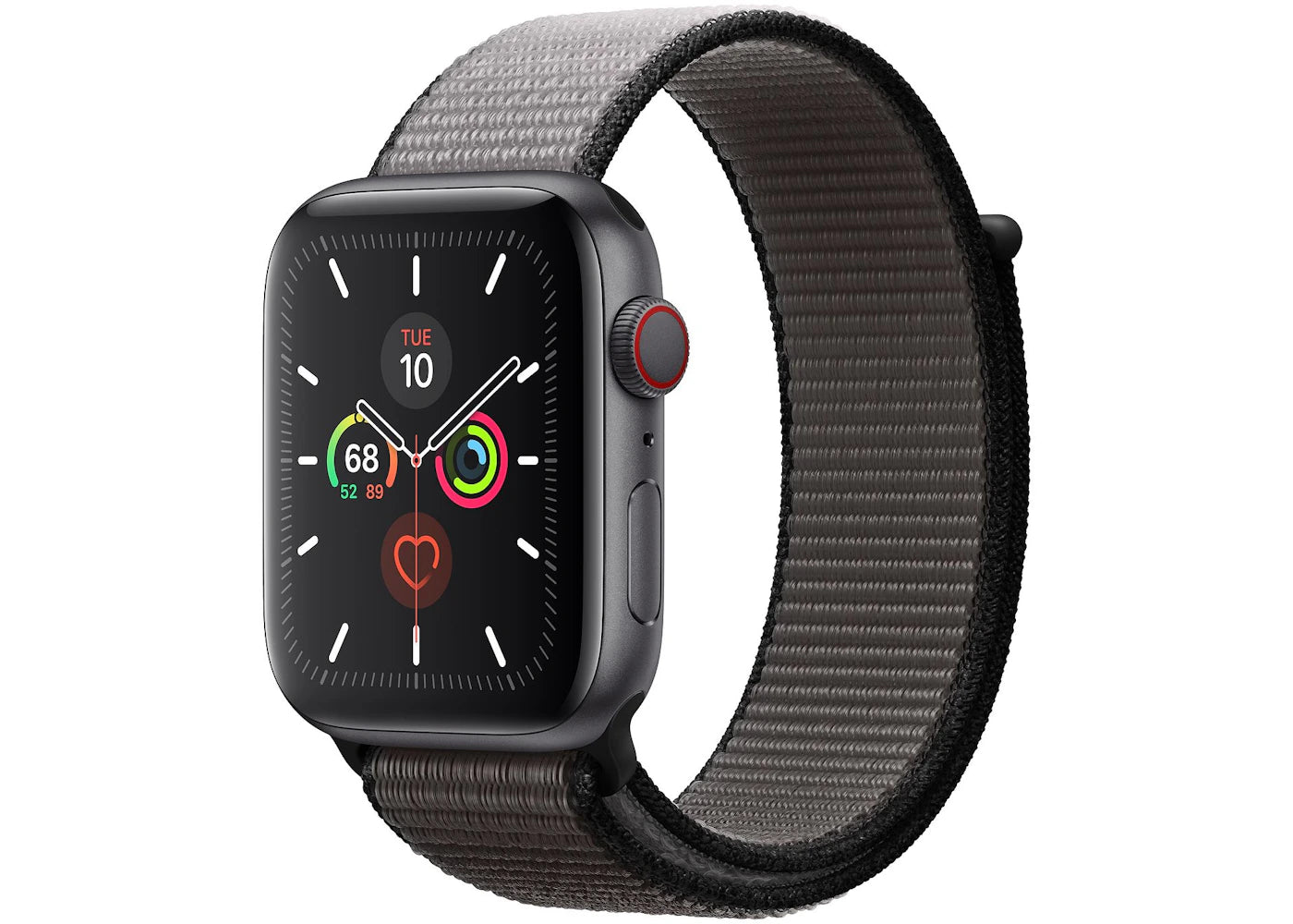 Apple Watch Series 5 GPS + Cellular 44mm Space Gray Aluminum with Anchor Gray Sport Loop A2095