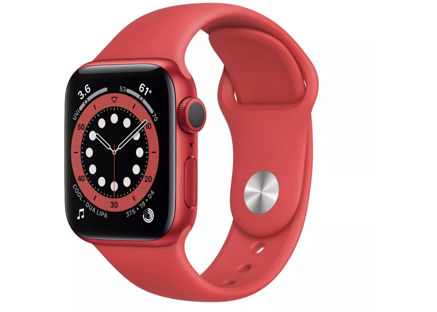 Apple Watch Series 6 GPS 44mm Red Aluminum with Red Sport Band A2292