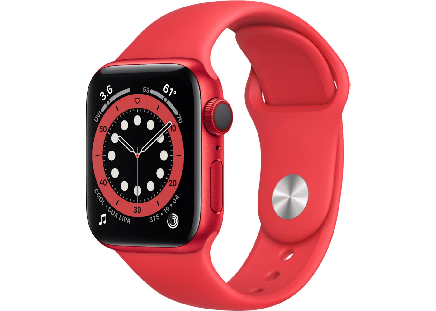 Apple Watch Series 6 GPS + Cellular 40mm (PRODUCT)RED Aluminum with (PRODUCT)RED Sport Band A2293