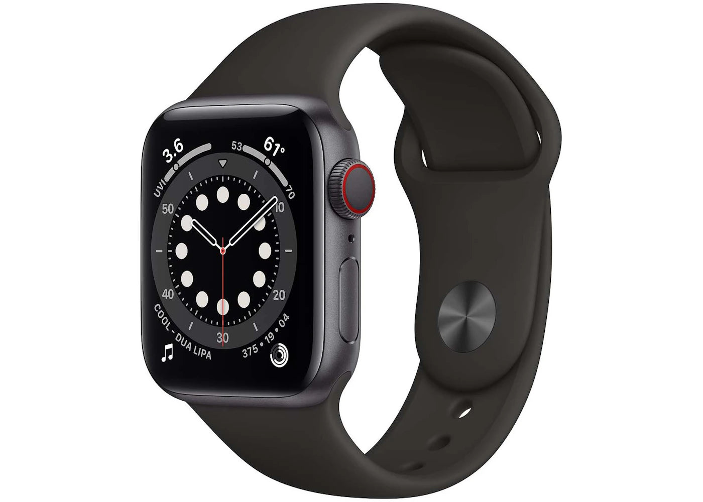 Apple Watch Series 6 GPS + Cellular 40mm Space Gray Aluminum with Black Sport Band A2375 (EU/Asia)