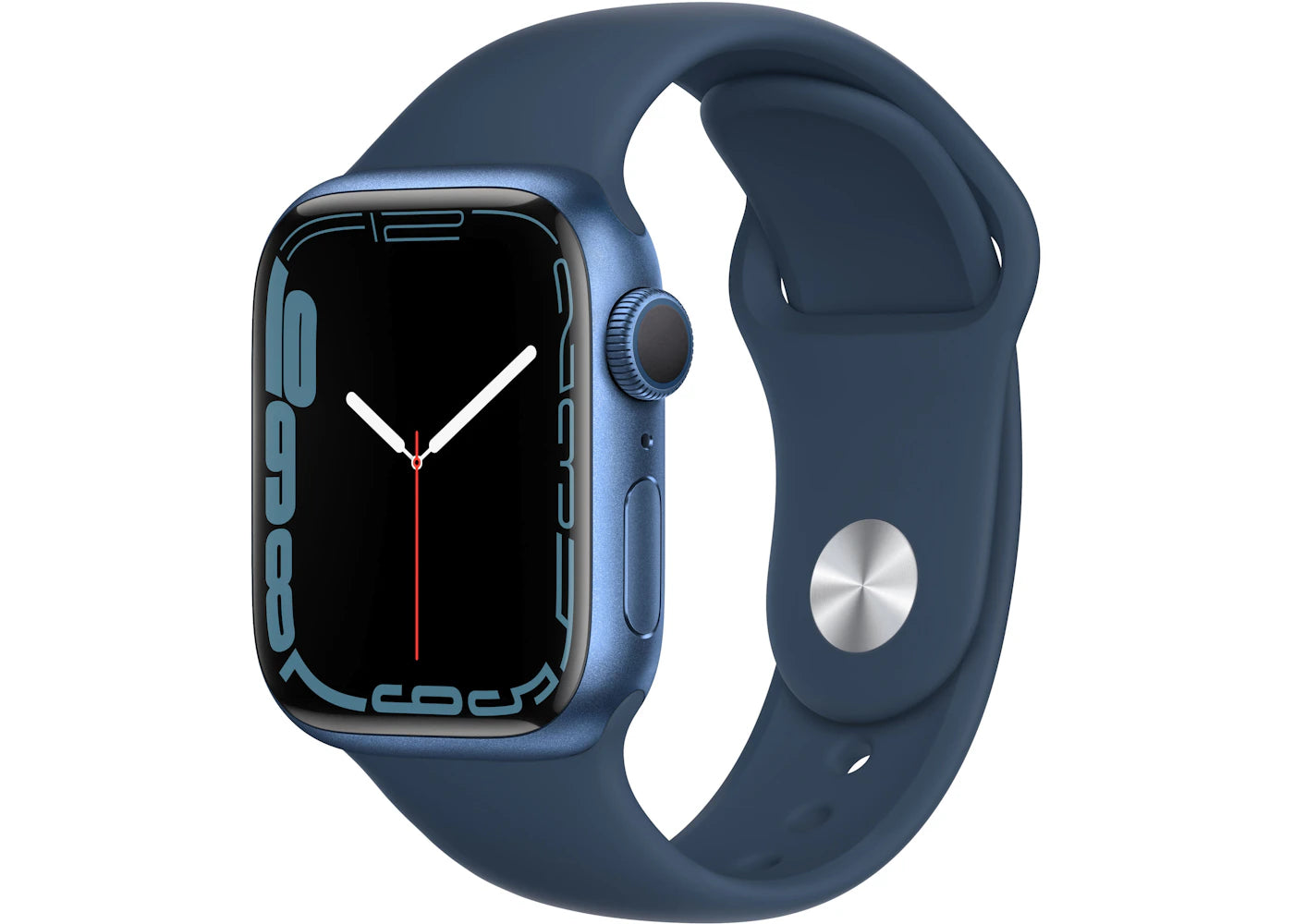 Apple Watch Series 7 GPS 41mm Blue Aluminum with Abyss Blue Sport Band MKN13LL/A