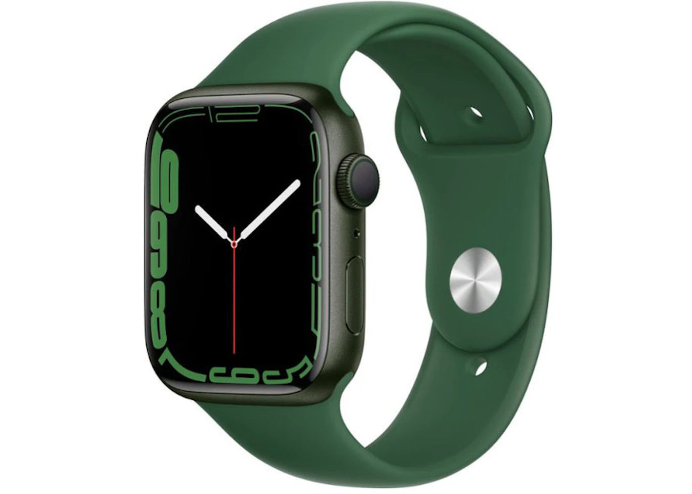 Apple Watch Series 7 GPS 44mm Green Aluminum with Clover Sport Band MKN73LL/A