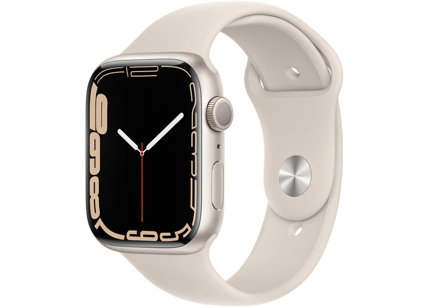 Apple Watch Series 7 GPS 45mm Starlight Aluminum with Starlight Sport Band A2474