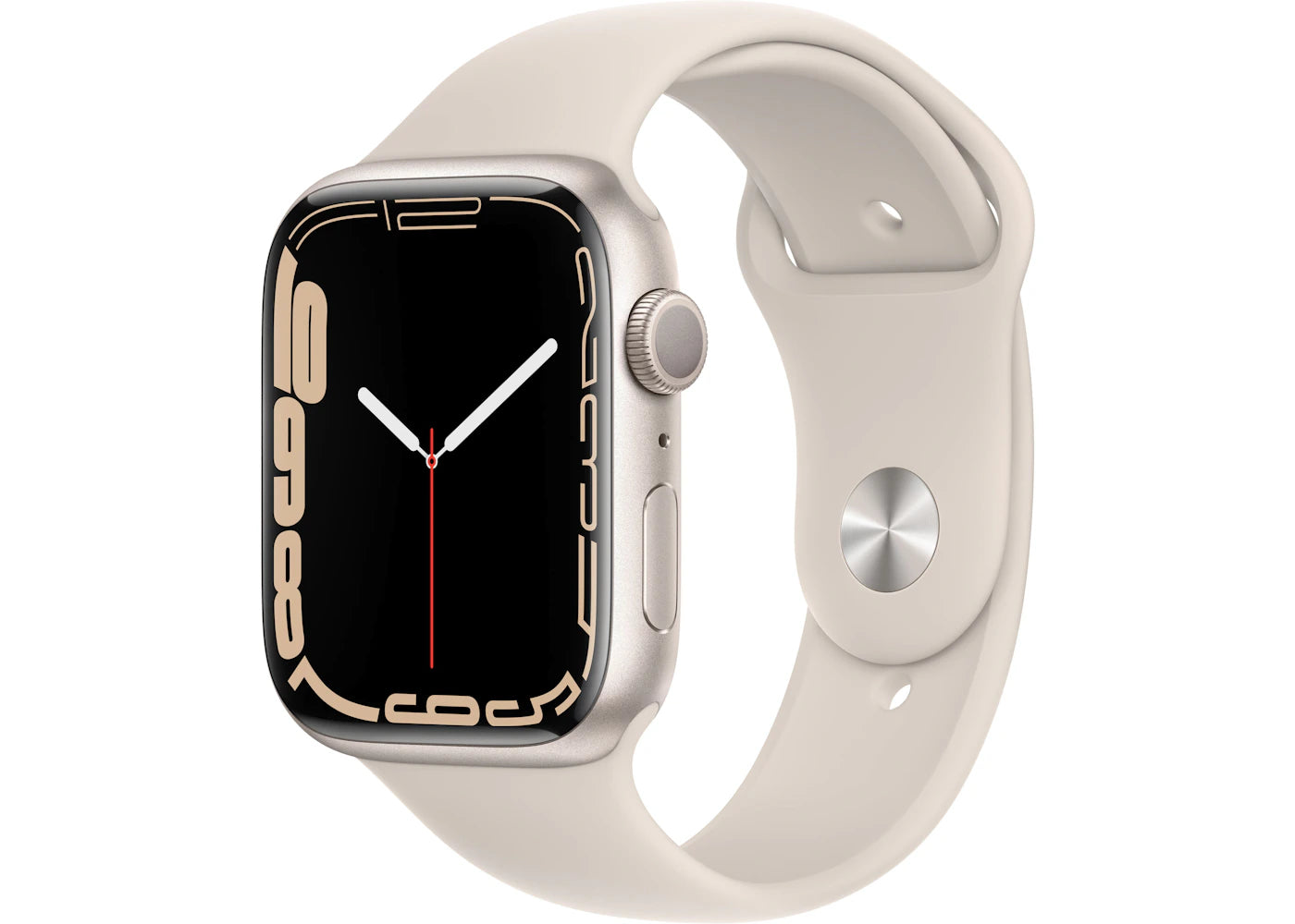 Apple Watch Series 7 GPS 45mm Starlight Aluminum with Starlight Sport Band MKN63LL/A