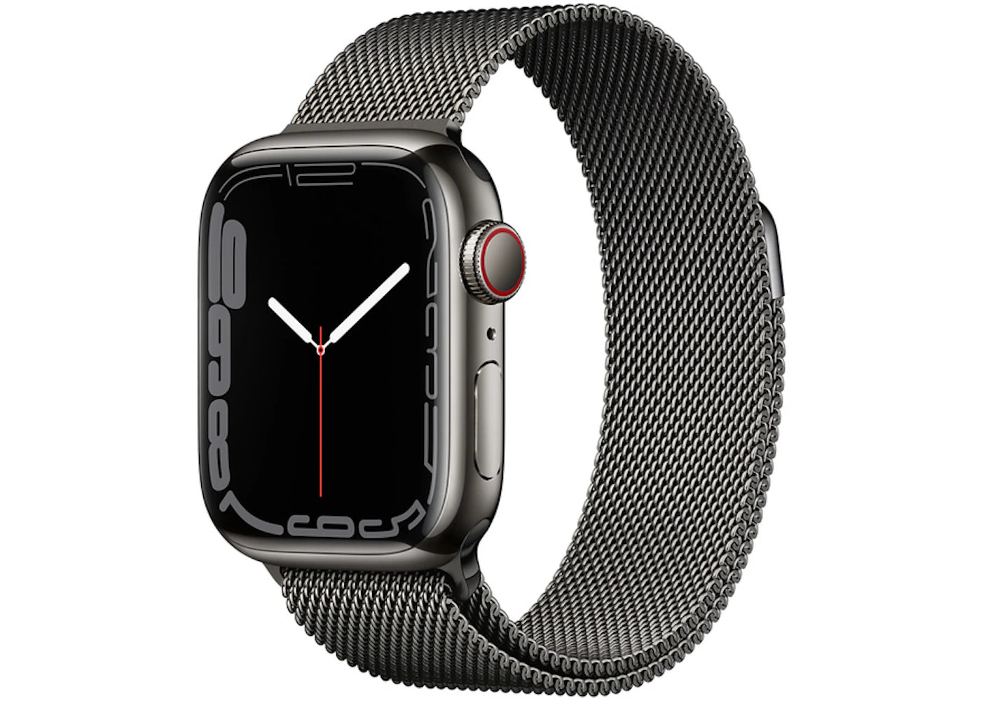 Apple Watch Series 7 GPS + Cellular 41mm Graphite Stainless Steel with Graphite Milanese Loop A2475