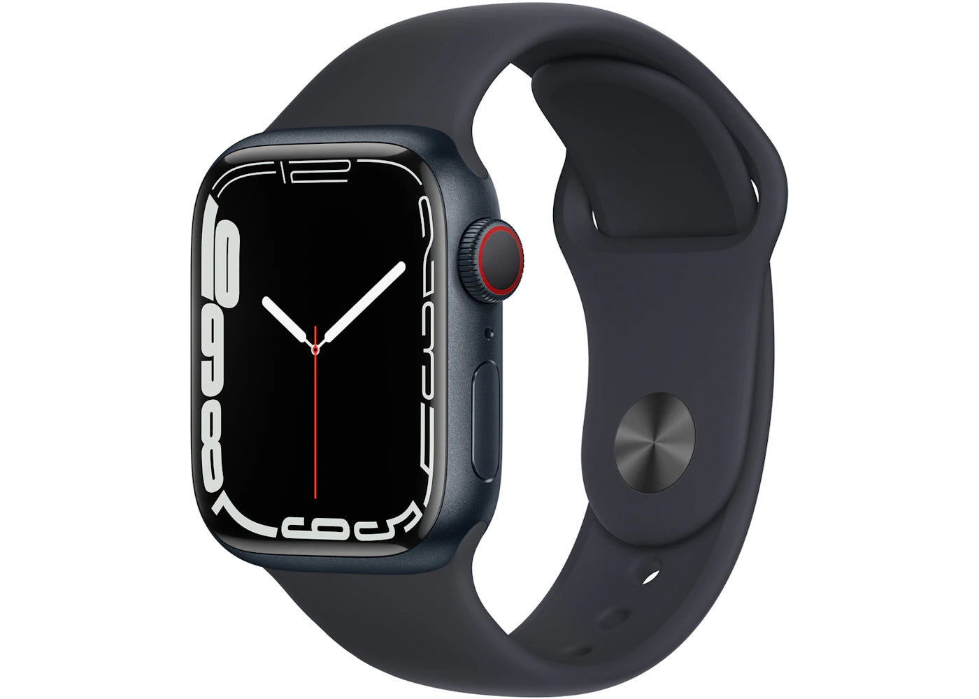 Apple Watch Series 7 GPS + Cellular 41mm Midnight Aluminum with Midnight Sport Band A2475 / MKH73LL/A