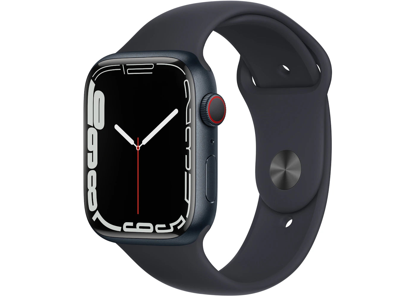 Apple Watch Series 7 GPS + Cellular 45mm Midnight Aluminum with Midnight Sport Band MKJ73LL/A