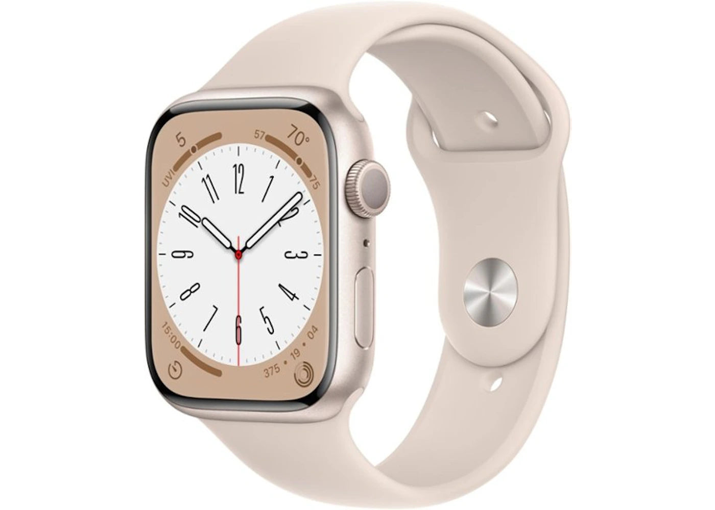 Apple Watch Series 8 GPS 45mm Starlight Aluminum with Starlight Sport Band A2771