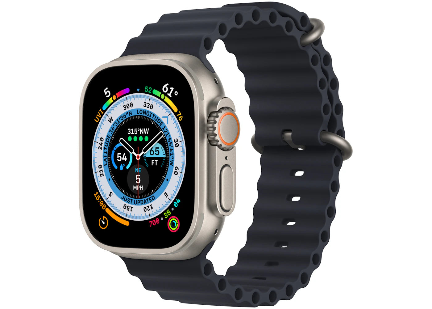 Apple Watch Ultra GPS + Cellular 49mm Titanium with Midnight Ocean Band MQET3LL/A