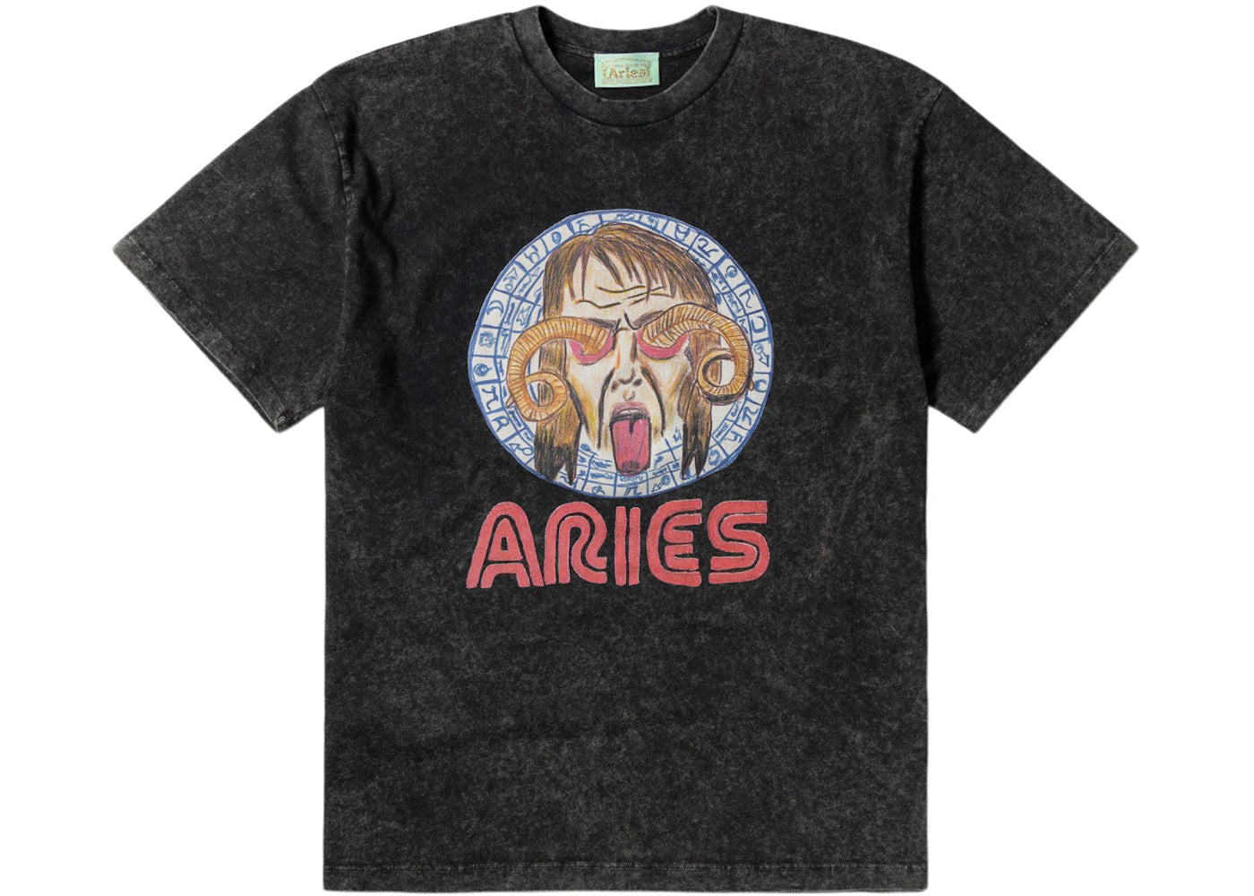 Aries Astrology For Aliens T-shirt Acid Wash