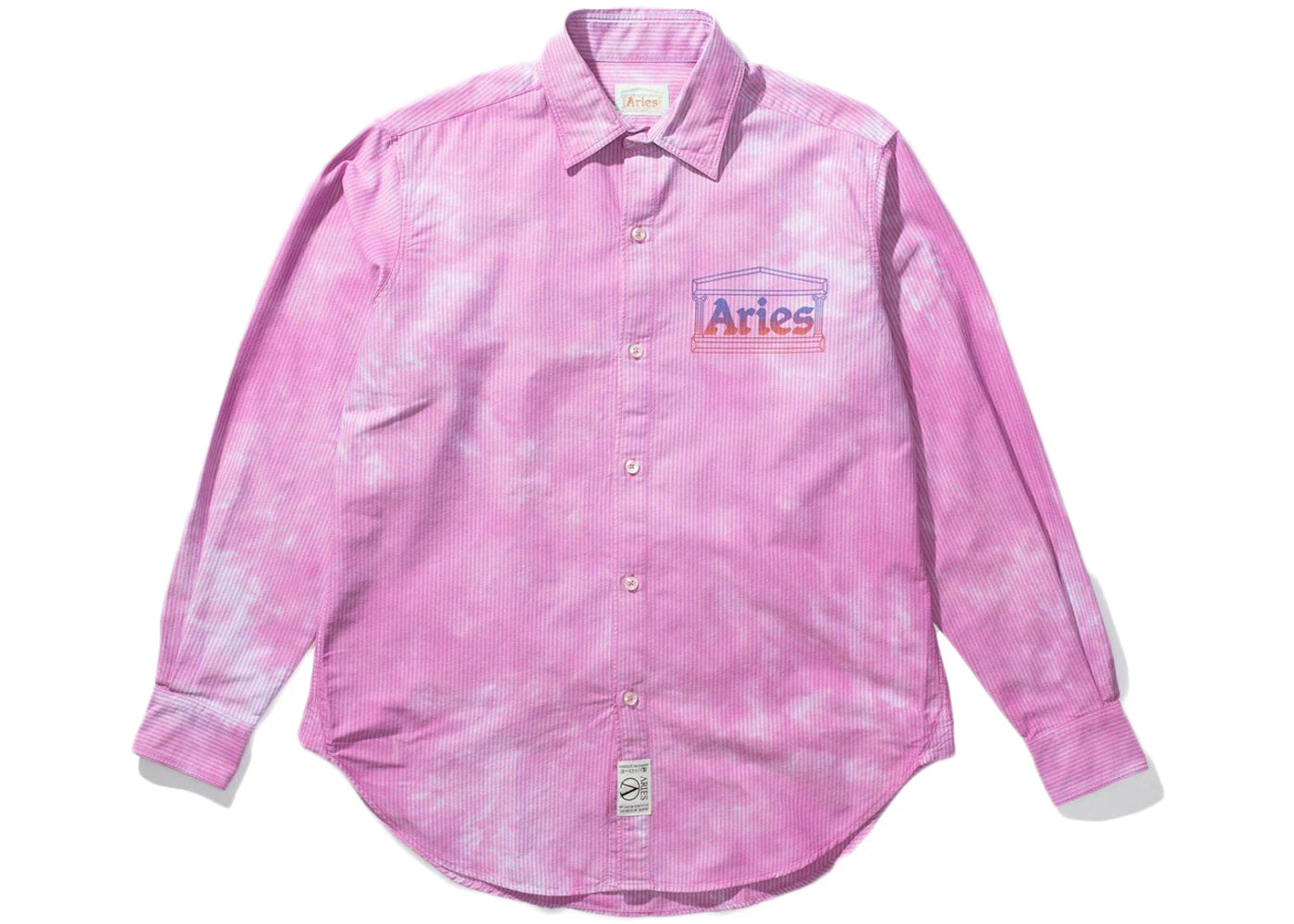 Aries Od Oxford Stripe Shirt Pink