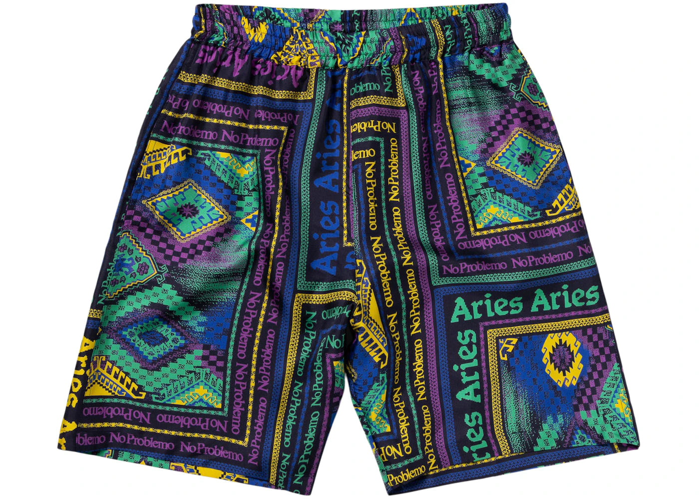 Aries Scarf Print Silk Short Multi