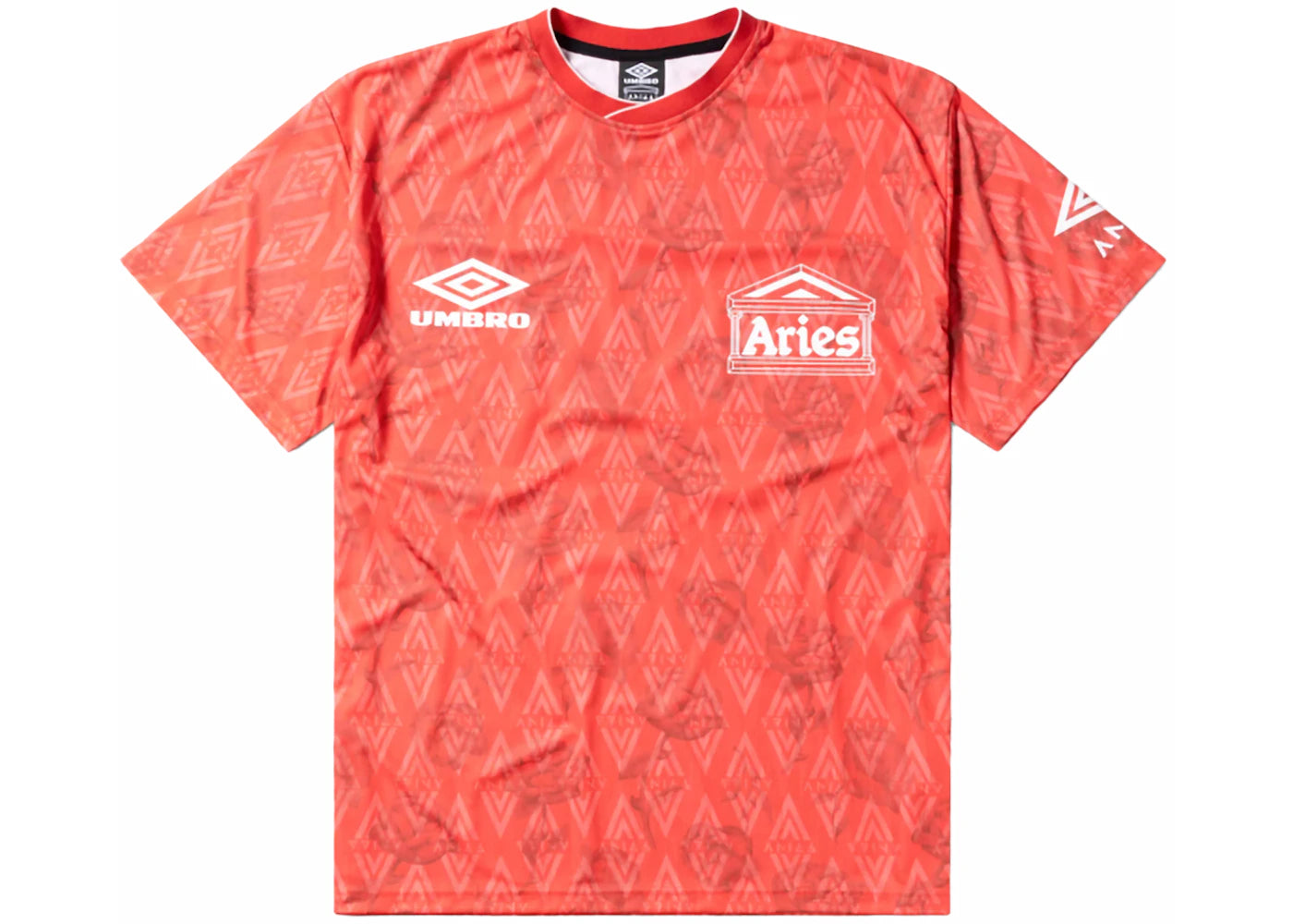 Aries x Umbro Red Roses S/S Football Jersey Red