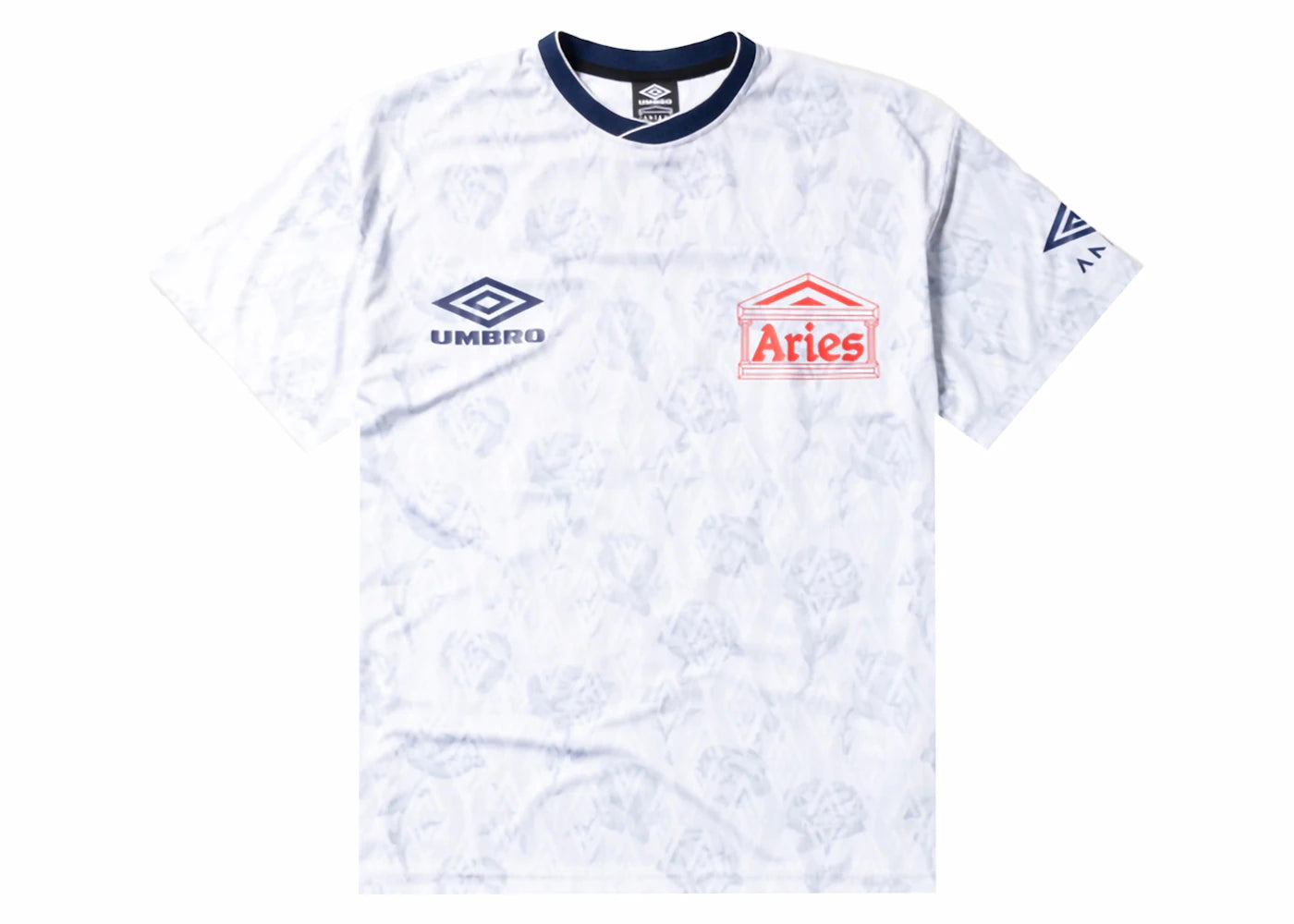 Aries x Umbro White Roses S/S Football Jersey White