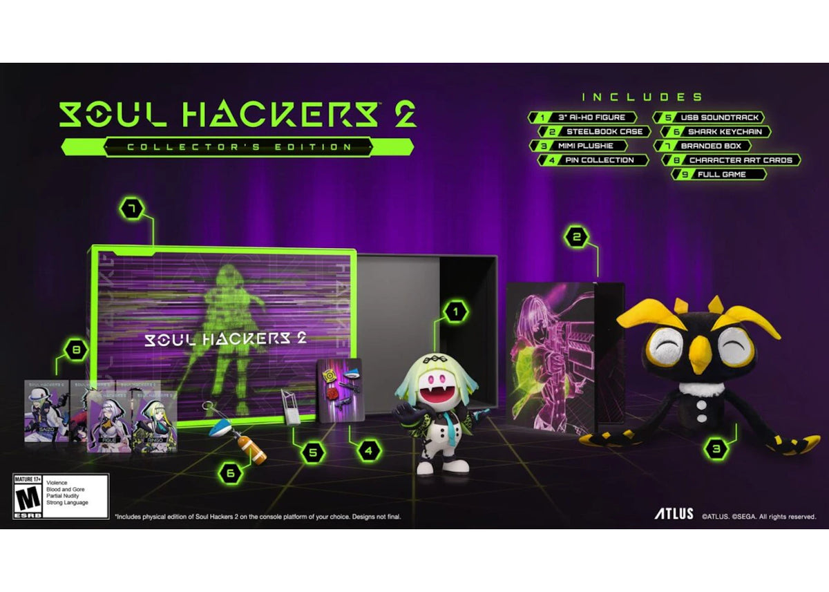 Atlus PS4 Soul Hackers 2 Collectors Edition Video Game Bundle