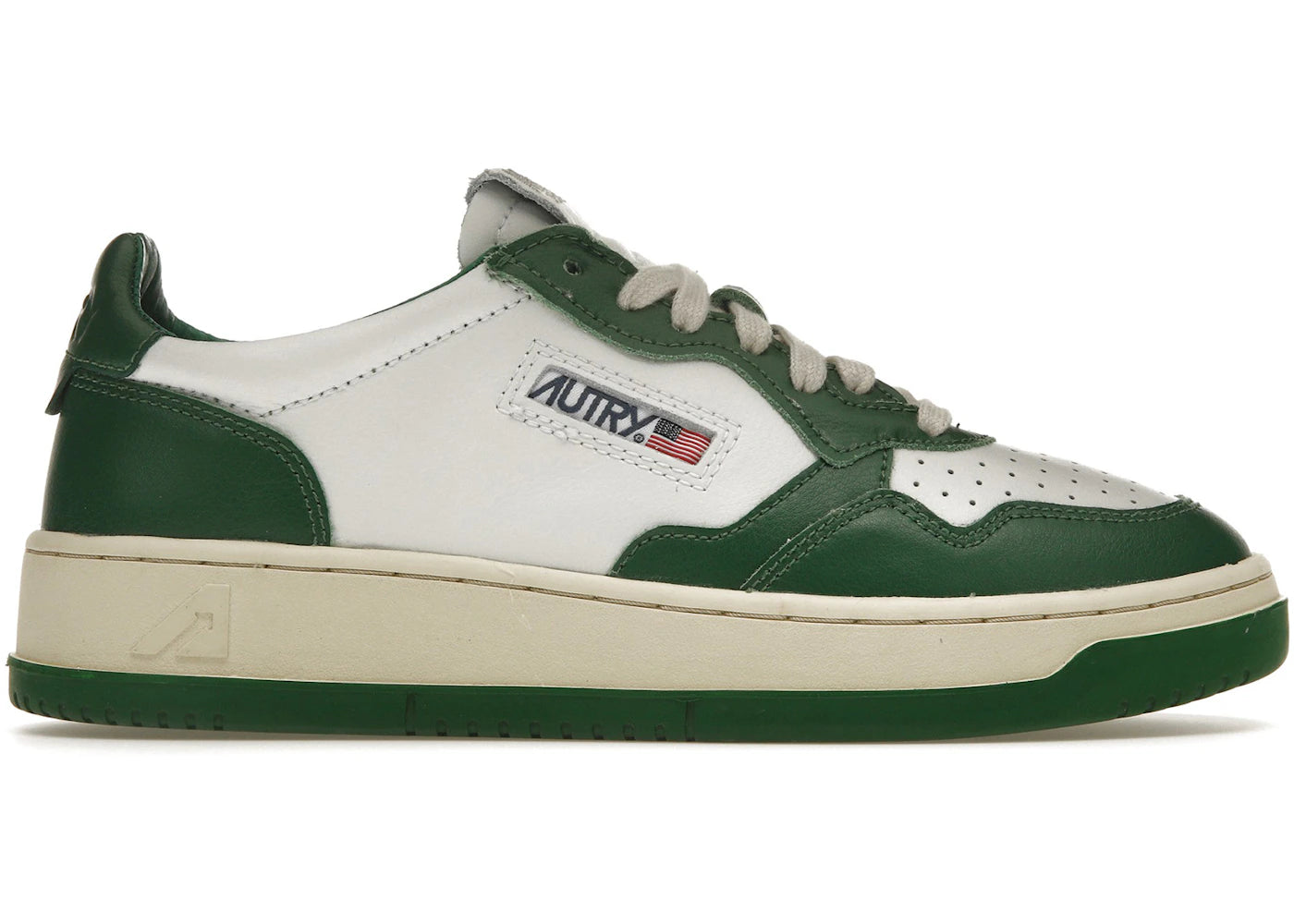 Autry Medalist Leather Low Green White