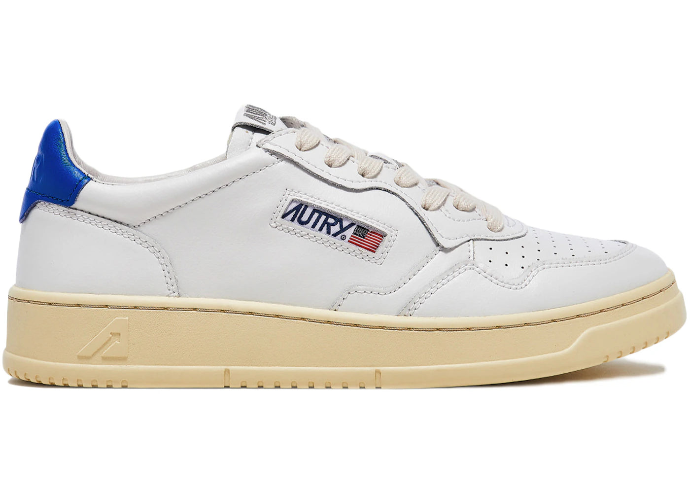 Autry Medalist Leather Low White Azure