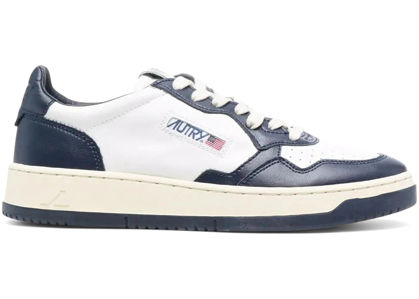 Autry Medalist Leather Low White Blue