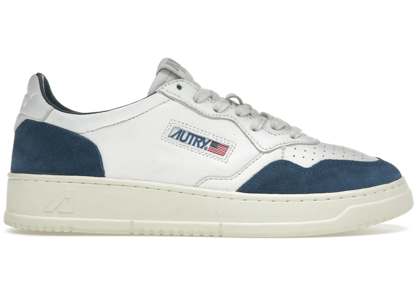 Autry Medalist Leather Low White Capri