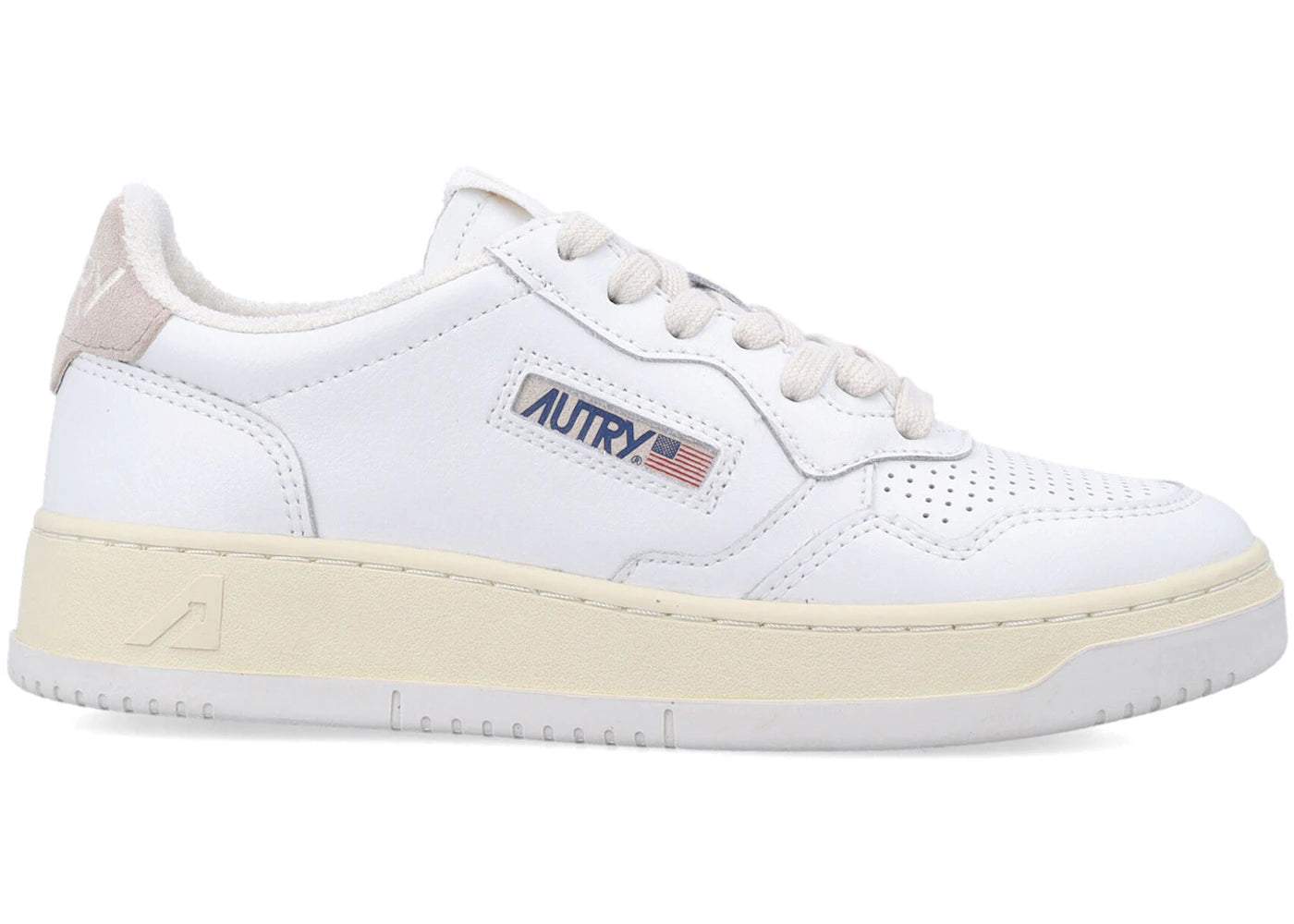 Autry Medalist Leather Low White Ivory (Women's)