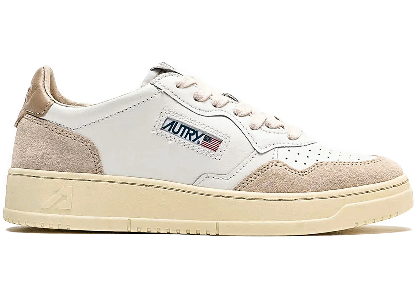 Autry Medalist Leather Low White Pepper (Women's)