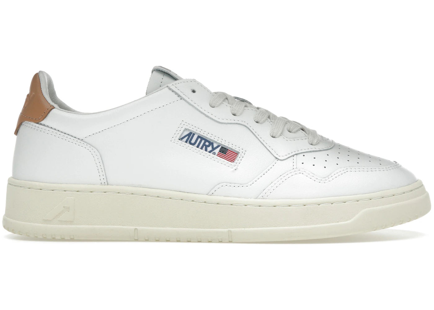 Autry Medalist Leather Low White Sandstorm