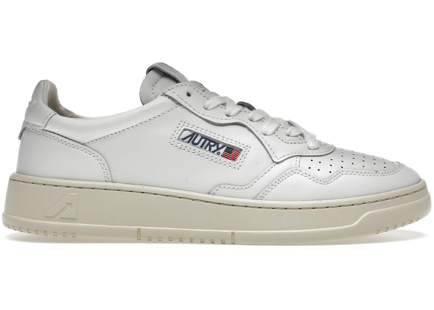 Autry Medalist Leather Low White