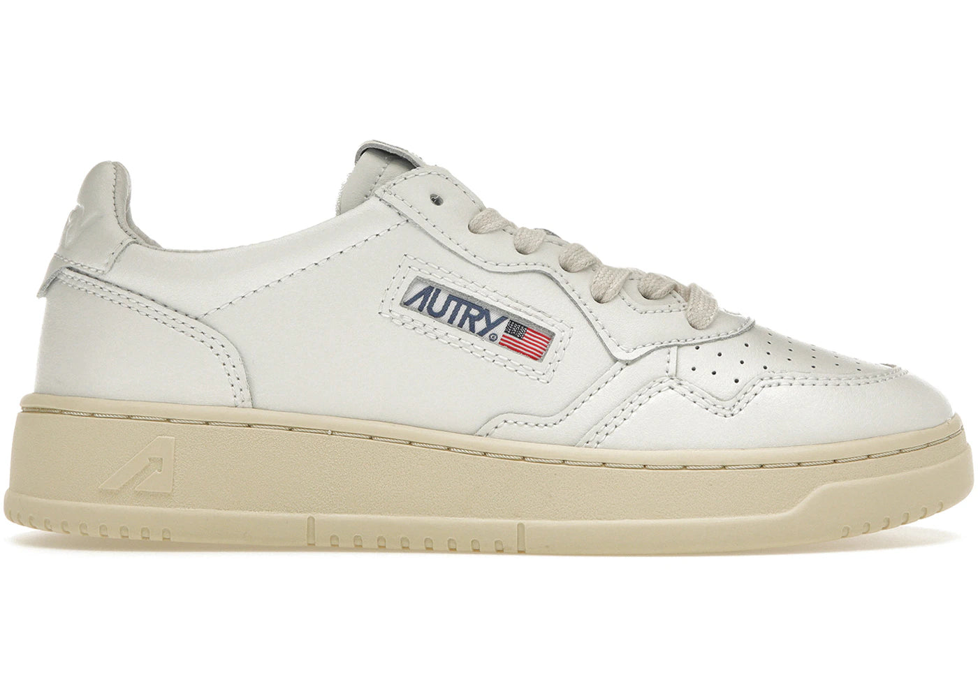 Autry Medalist Leather Low White (Women's)