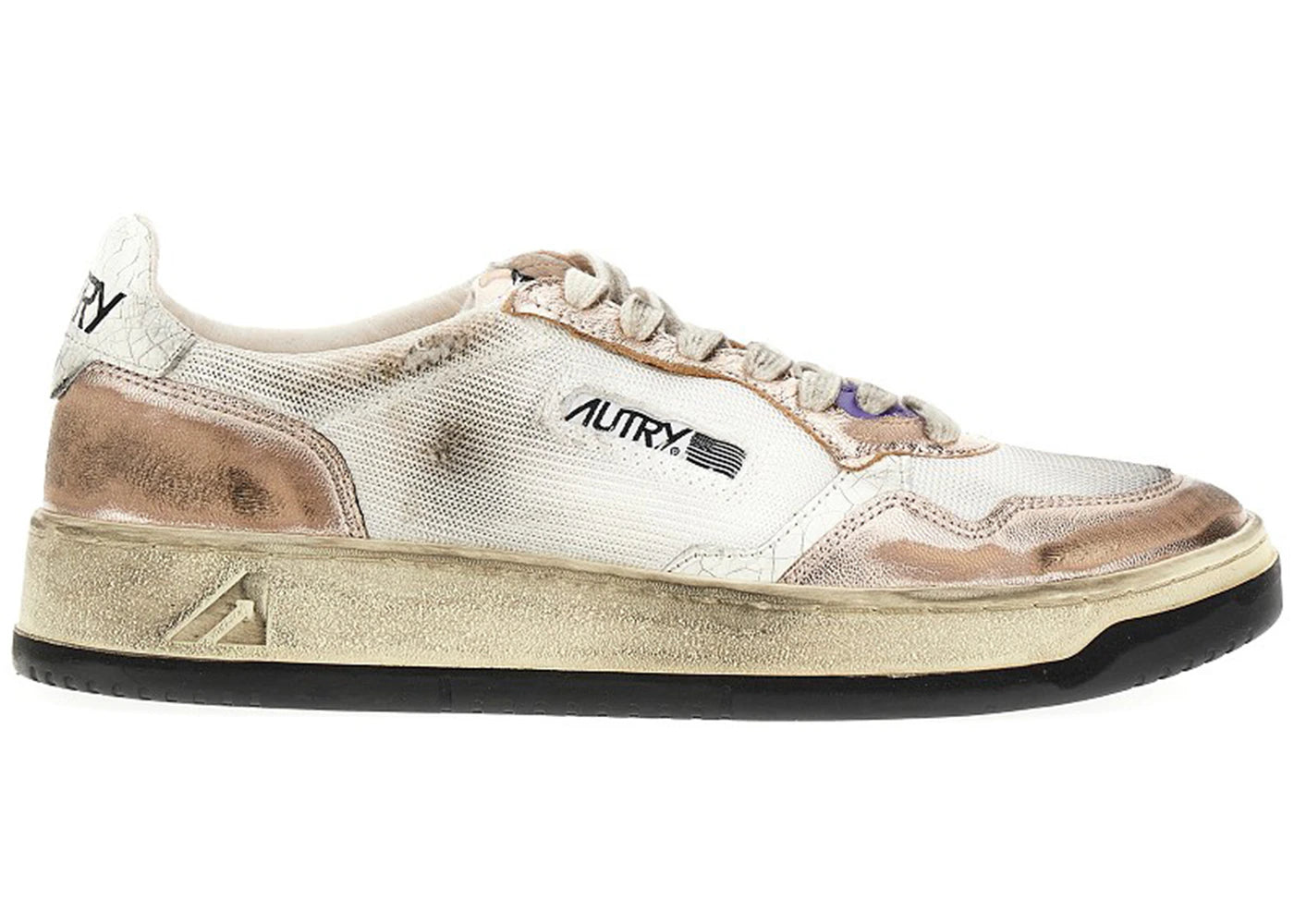 Autry Medalist White Pink Suede