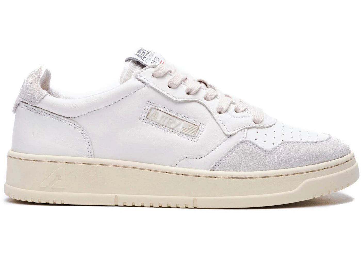 Autry Open Leather Low White