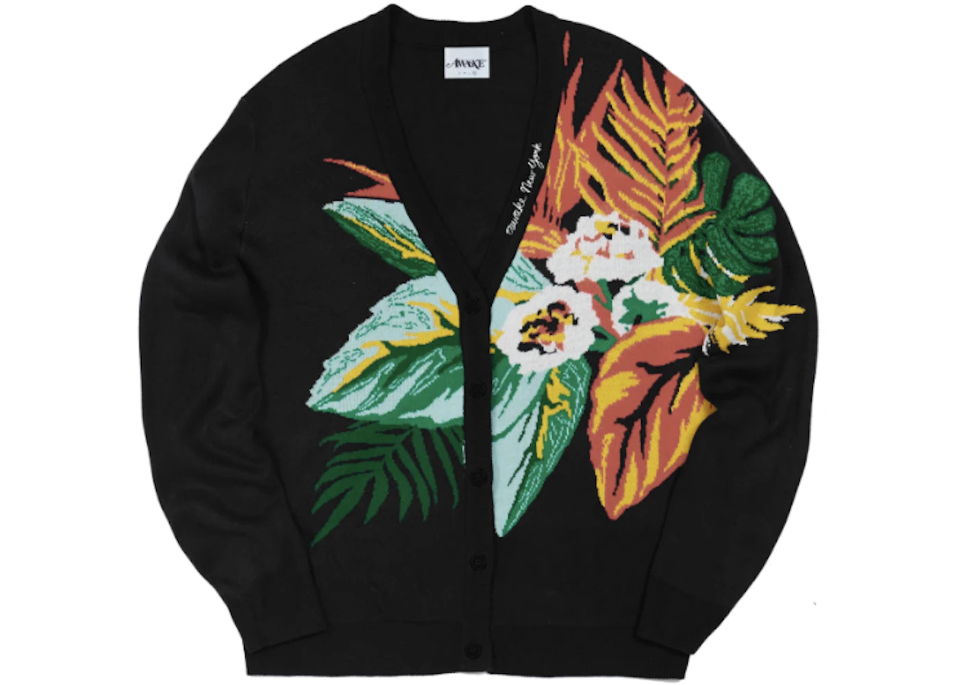 Awake Floral Cardigan Black