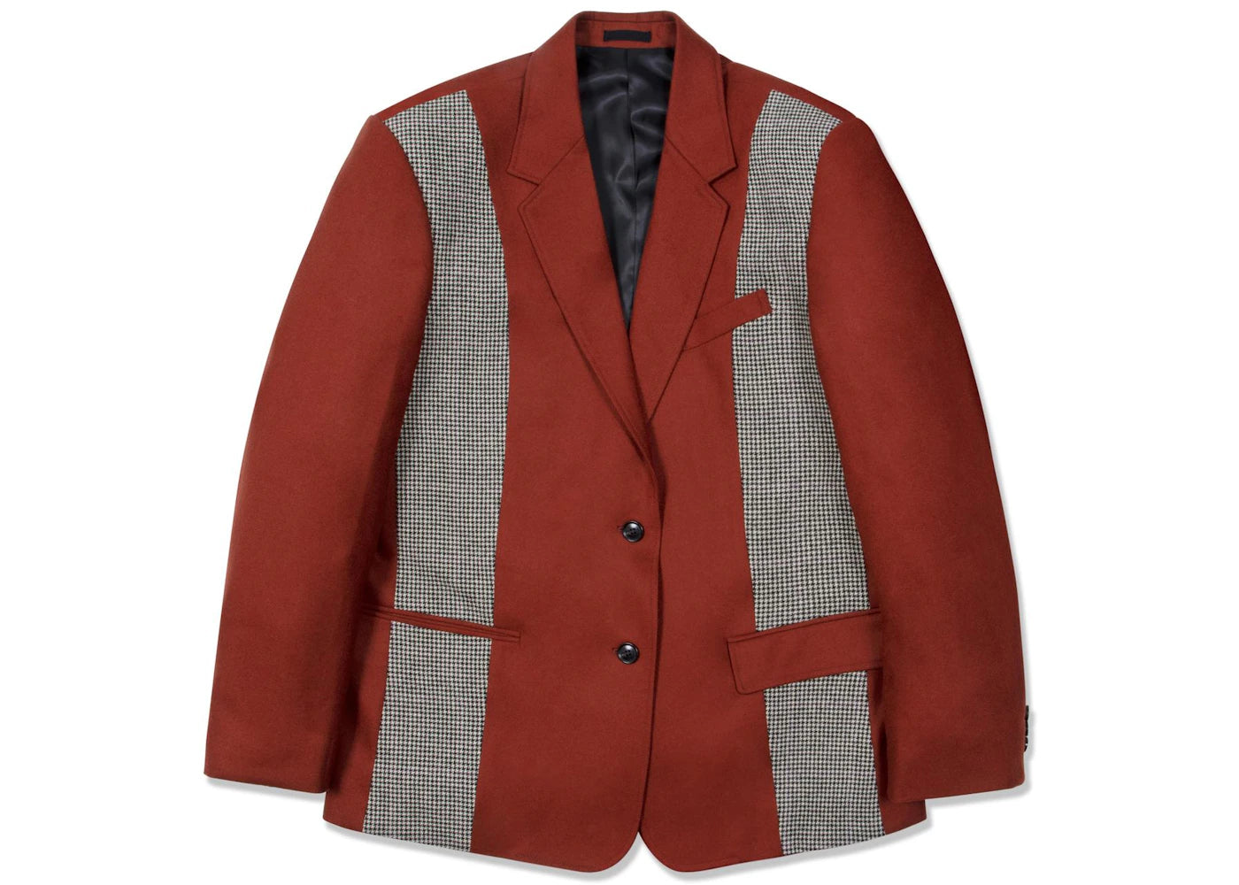 Awake Houndstooth Panel Suit Brick