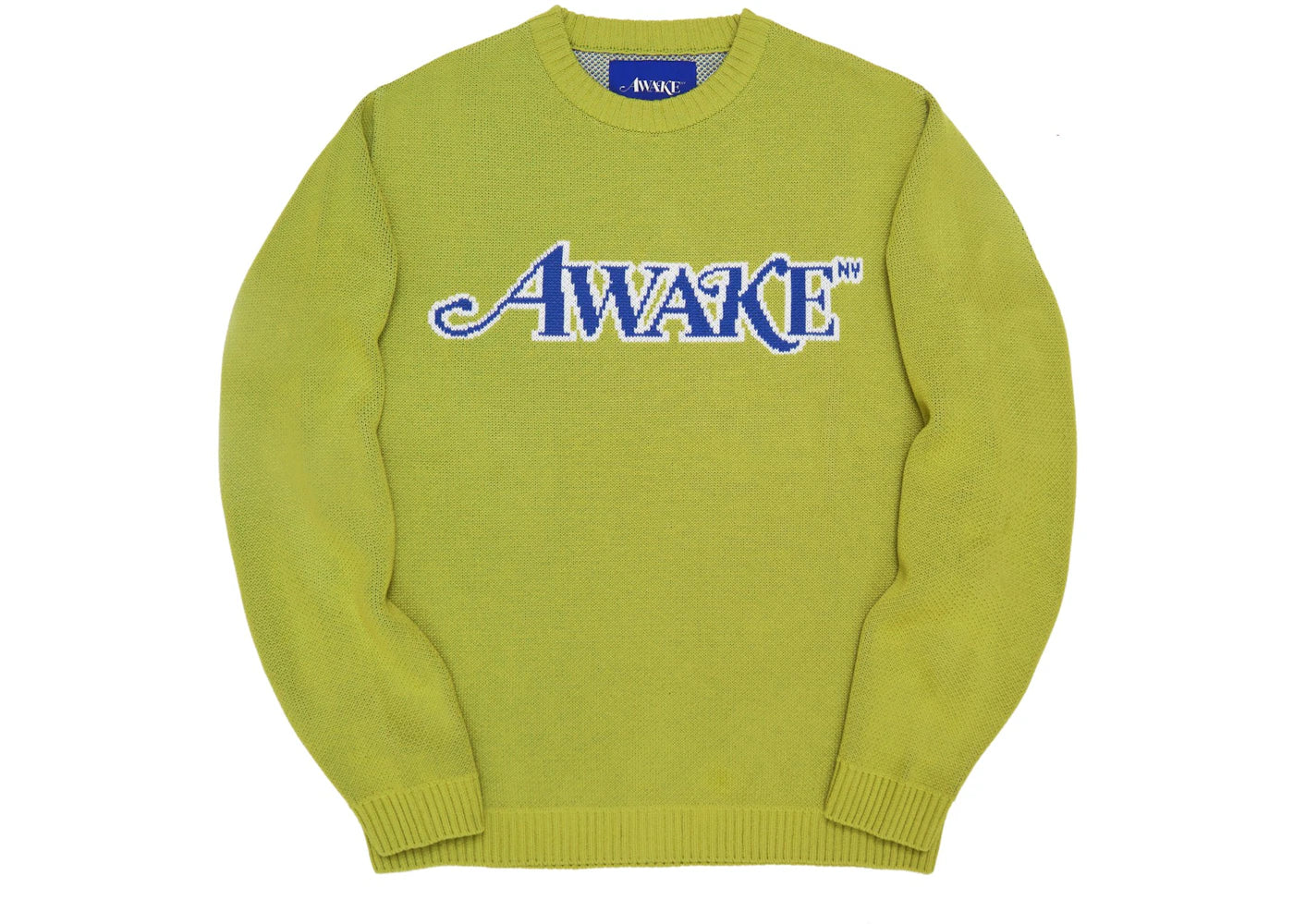 Awake Logo Knit Knit Sweater Lime Green