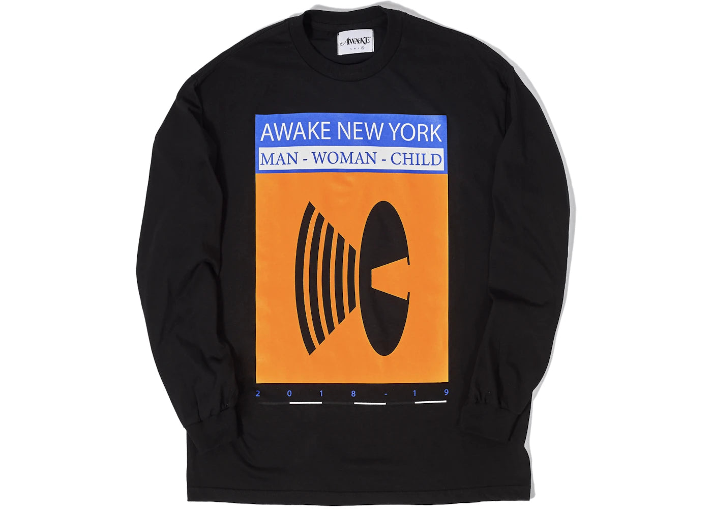 Awake Man Woman Child L/S Tee Black