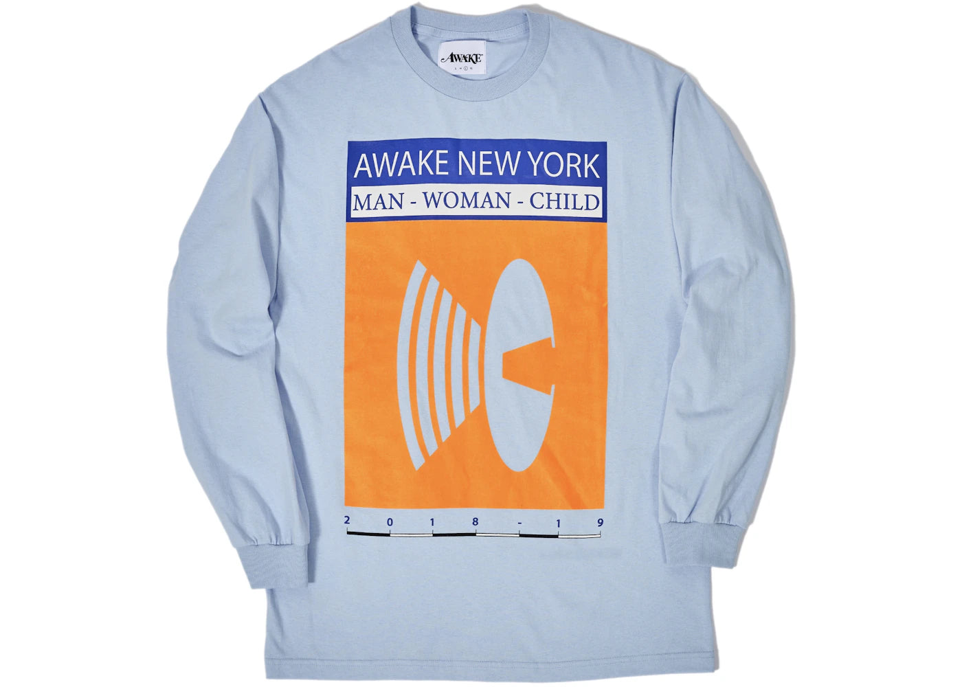 Awake Man Woman Child L/S Tee Powder Blue
