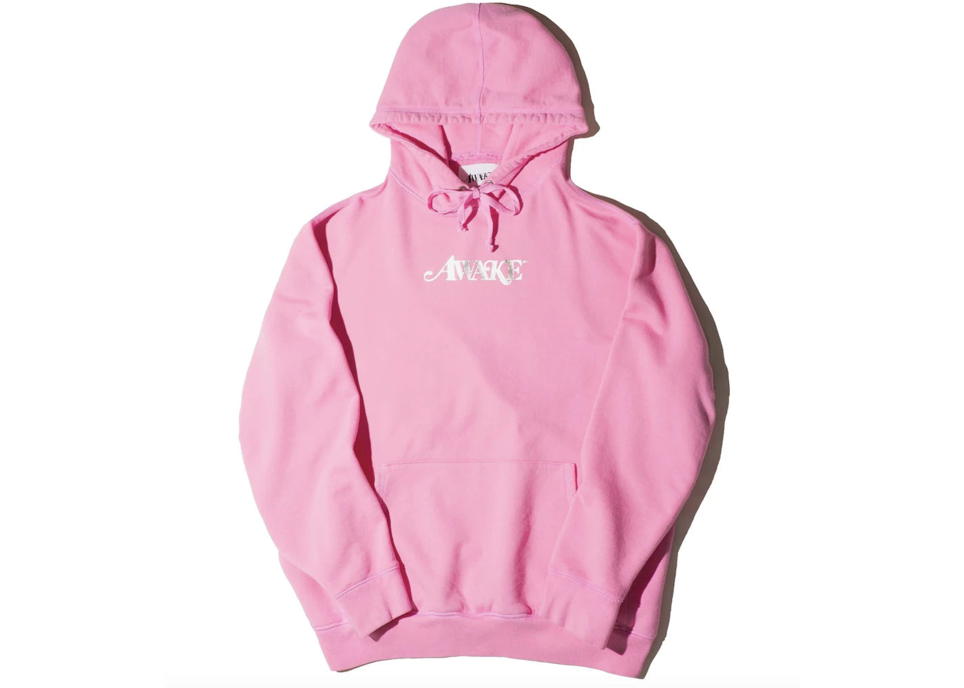 Awake Metallic Foil Logo Hoodie Pink