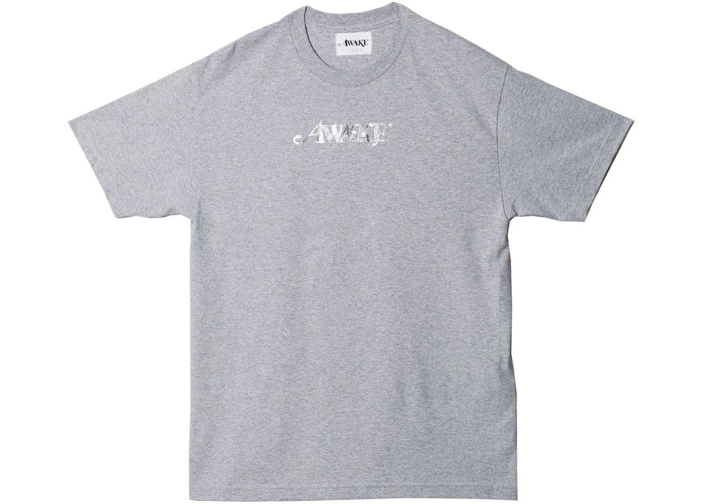 Awake Metallic Foil Logo Tee Heather Grey