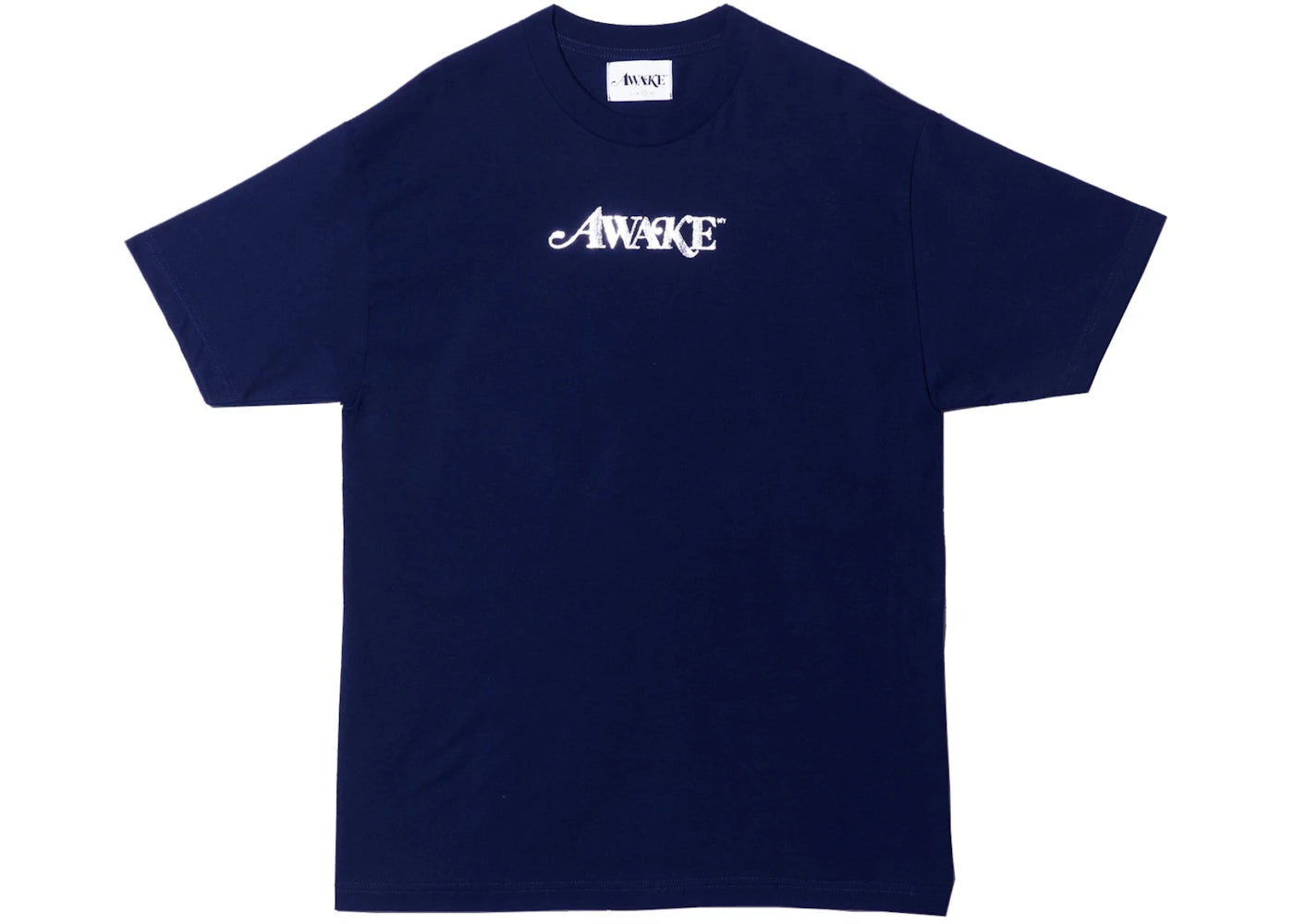 Awake Metallic Foil Logo Tee Navy