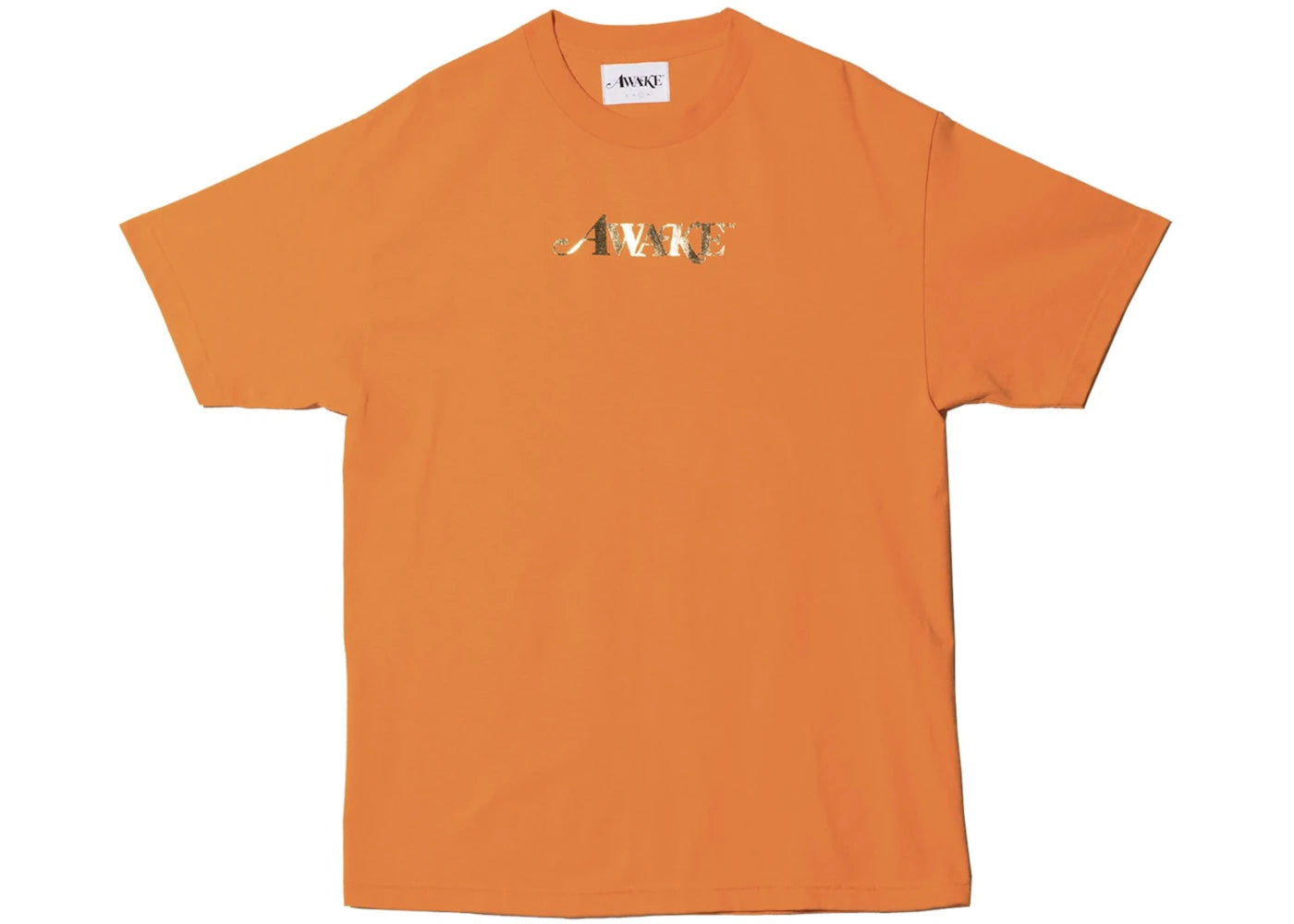 Awake Metallic Foil Logo Tee Orange