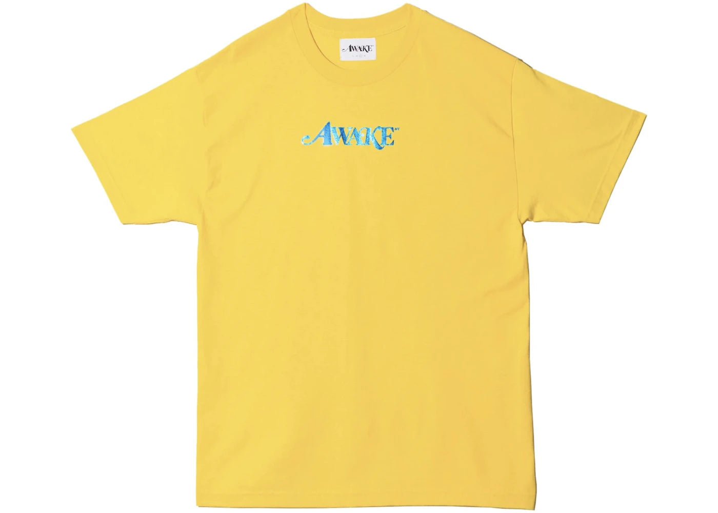 Awake Metallic Foil Logo Tee Yellow