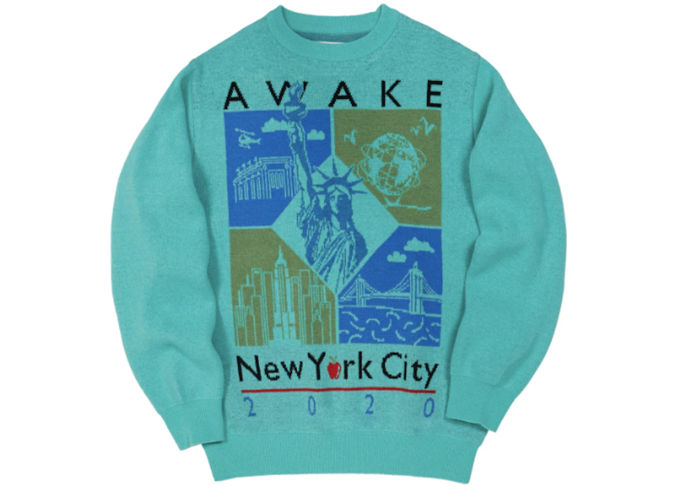 Awake Nyc Borough Sweater Teal