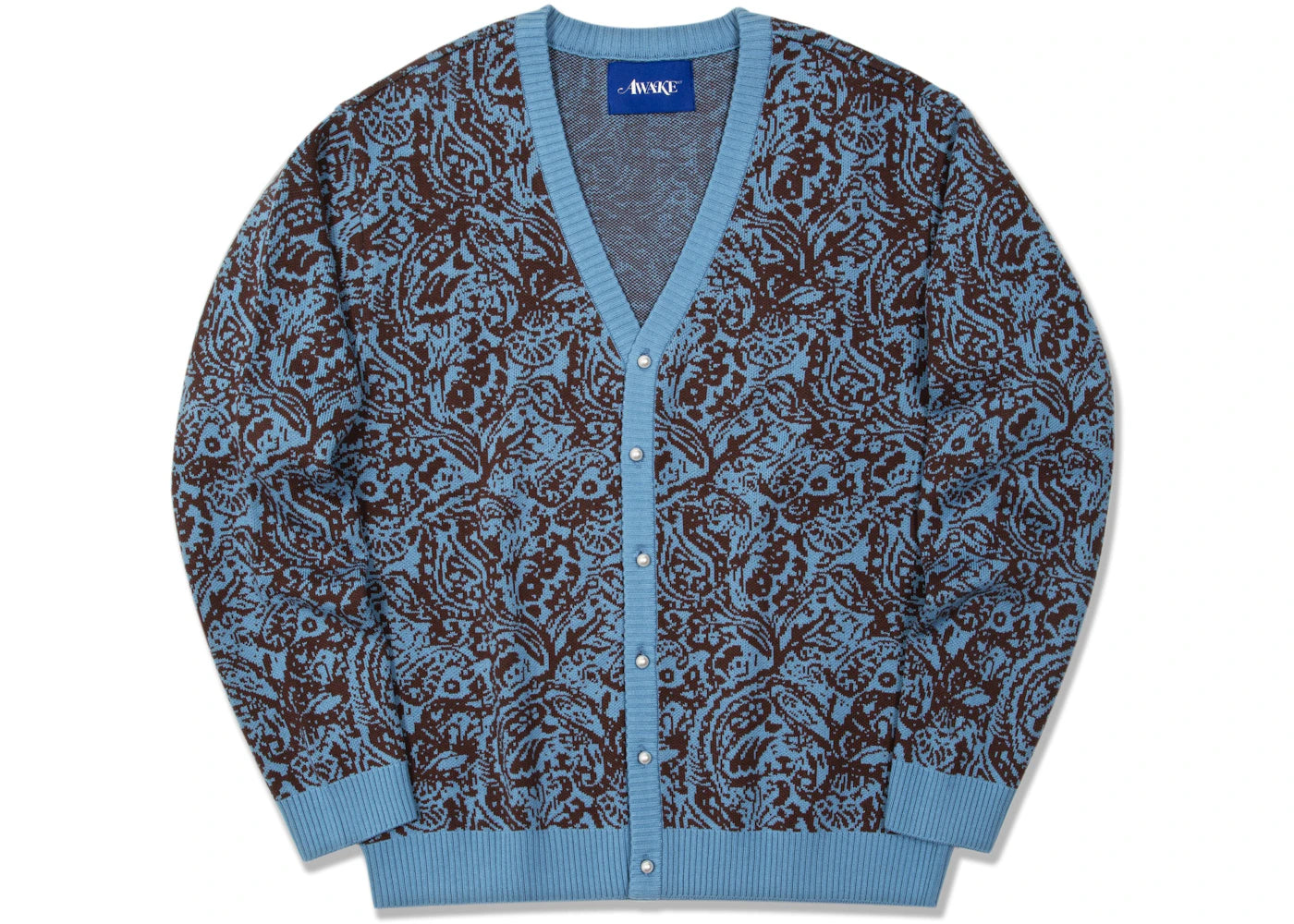 Awake Paisley Pearl Button Cardigan Carolina