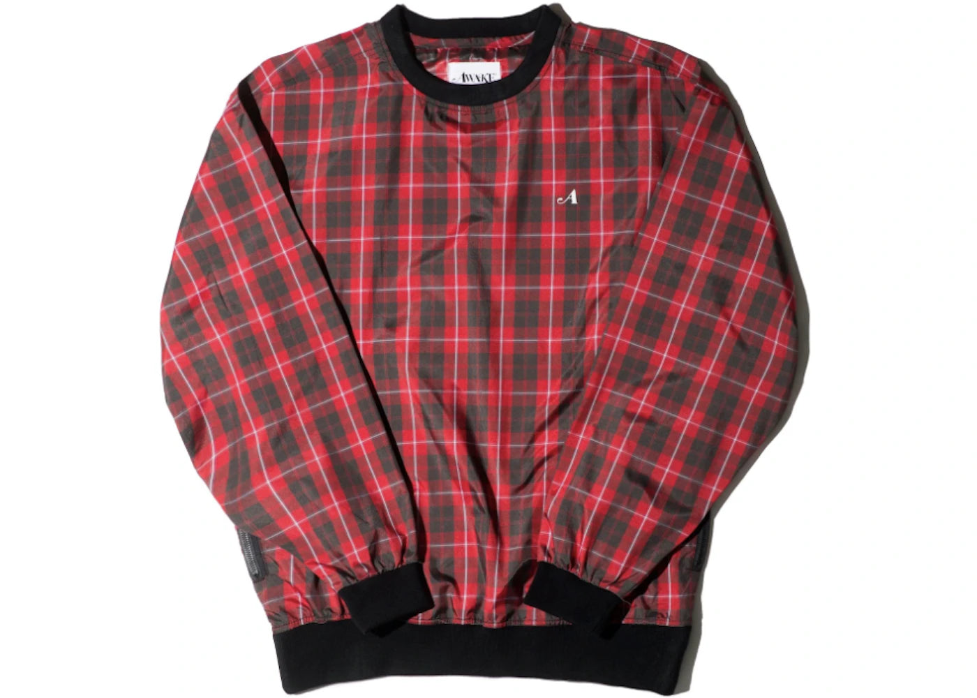 Awake Plaid Windbreaker Pullover Jacket Red